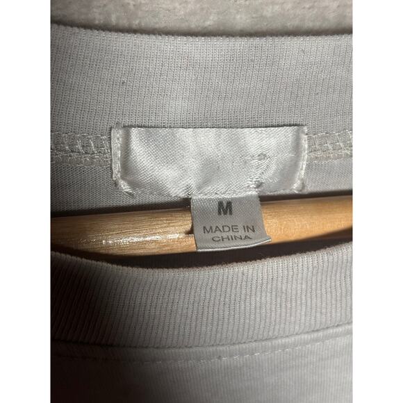 Womens Positive Vibes 100% Cotton T-Shirt‎ Top Gray Size Medium - Picture 3 of 5